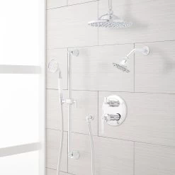 Cooper Pressure Balance Shower System With Rainfall Shower, Wall Shower And Hand Shower