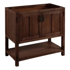 36" Morris Console Vanity - Rustic Brown - Vanity Cabinet Only