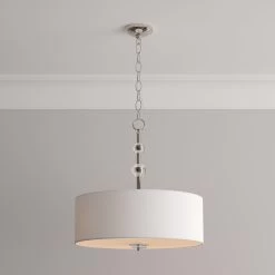 Bankloft 6-Light Drum Chandelier - Polished Nickel
