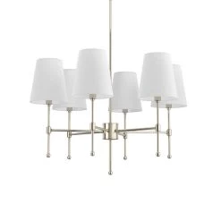 25" Beatty 6-Light Chandelier - Polished Nickel