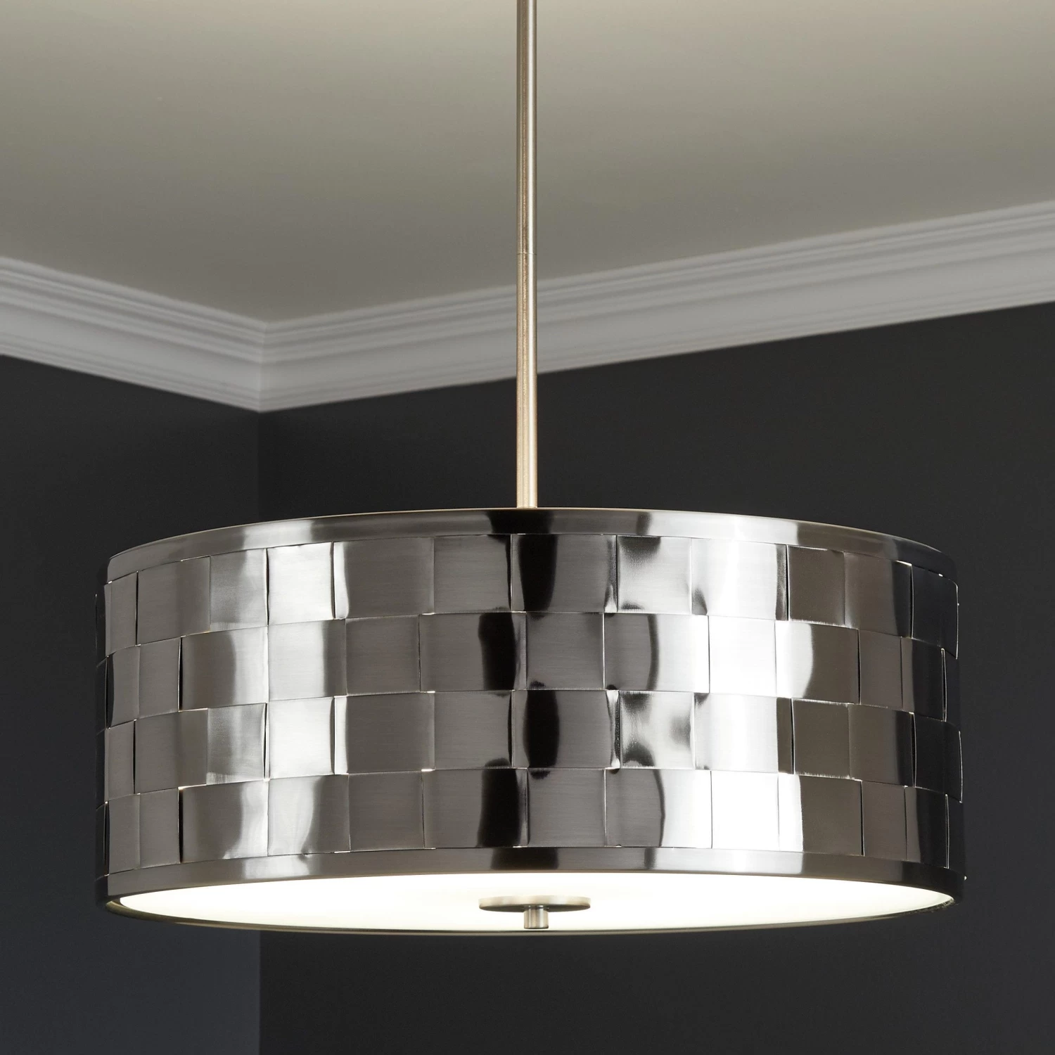 Nassau 4-Light Drum Chandelier - Brushed Nickel - Image 2
