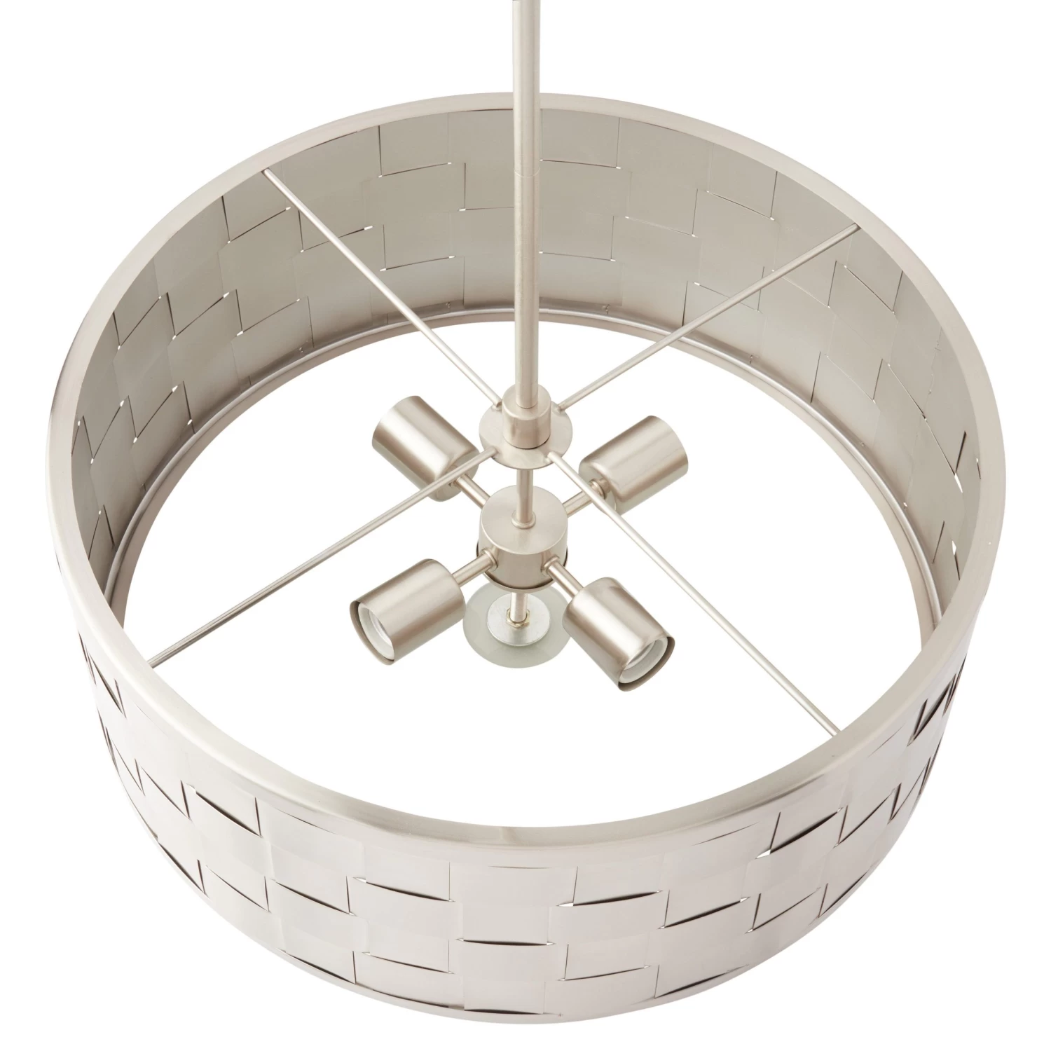 Nassau 4-Light Drum Chandelier - Brushed Nickel - Image 4