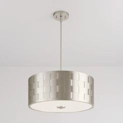 Nassau 4-Light Drum Chandelier - Brushed Nickel