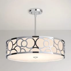 Spotswood 3-Light Drum Chandelier - Chrome
