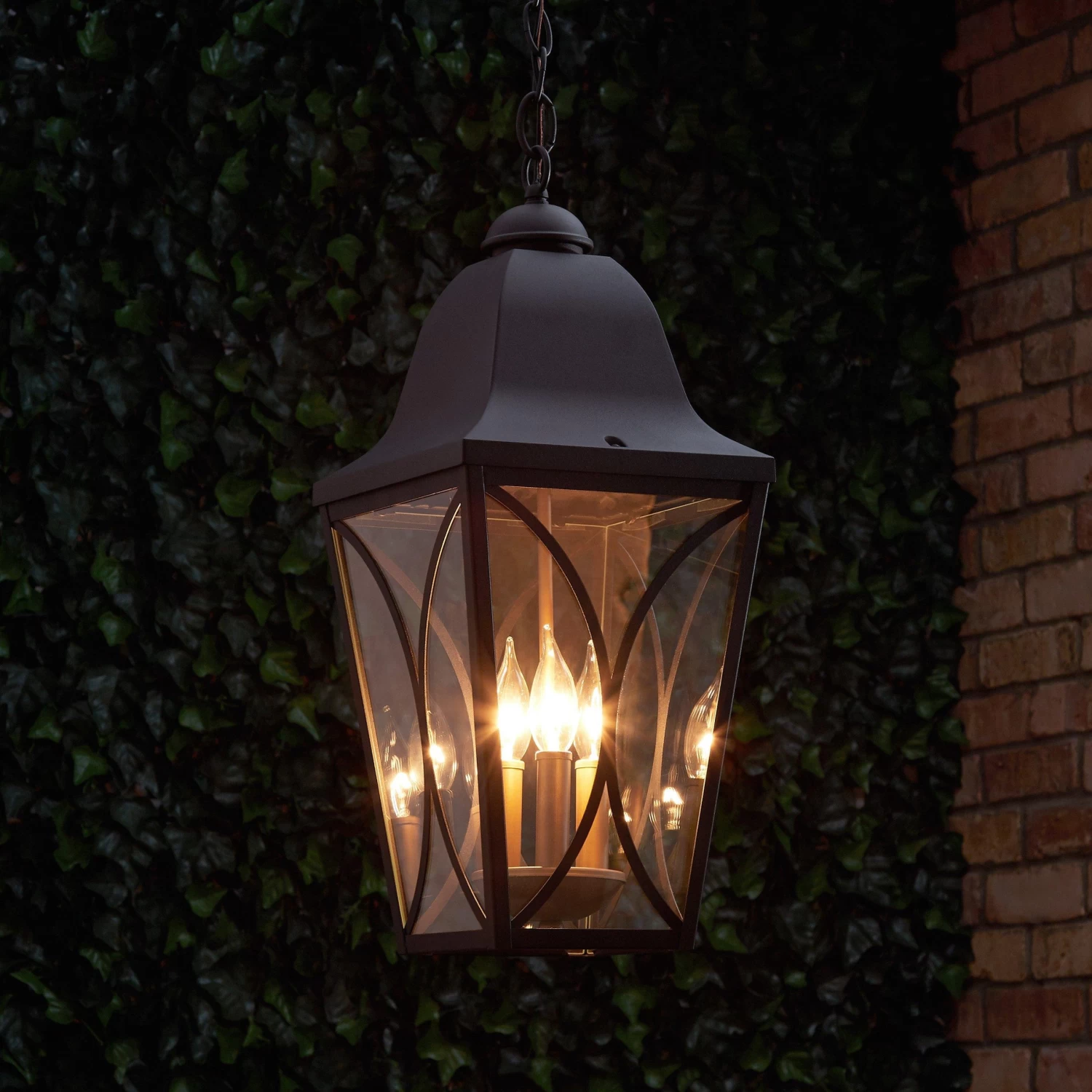 Cardigan 3-Light Outdoor Hanging Pendant - Black Bronze - Image 2