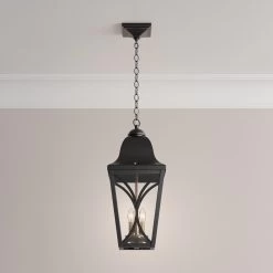 Cardigan 3-Light Outdoor Hanging Pendant - Black Bronze