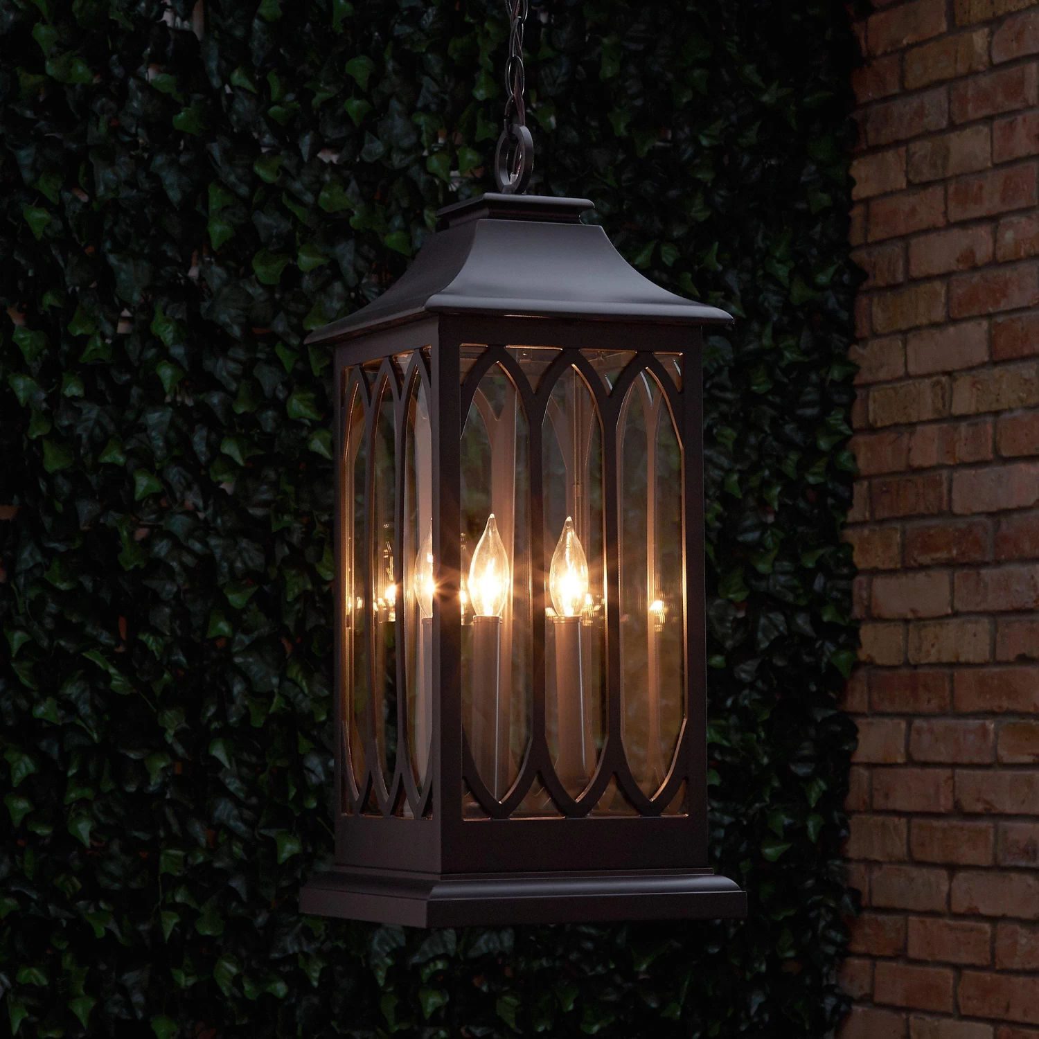 Stonehouse 3-Light Outdoor Pendant - Smooth Bronze - Image 2