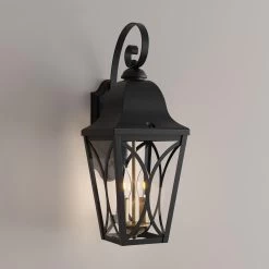 Cardigan 2-Light Outdoor Entrance Wall Sconce - Black Bronze