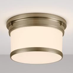 9" Summerlake Flush-Mount Ceiling Light - Single Light - Opal Shade