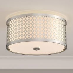Heartleaf 3-Light Flush-Mount Ceiling Light - Polished Nickel