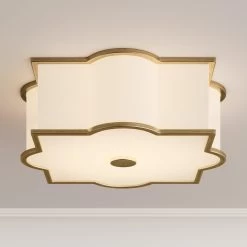 Ingram 3-Light Flush-Mount Ceiling Light - Aged Brass