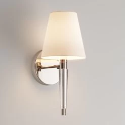Manteo Wall Sconce - Single Light Candelabra - Polished Nickel