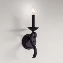 Birkdale Wall Sconce - Single Light Candelabra - Carbon Bronze