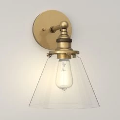 Barwell Vanity Sconce - Single Light - Clear Shade