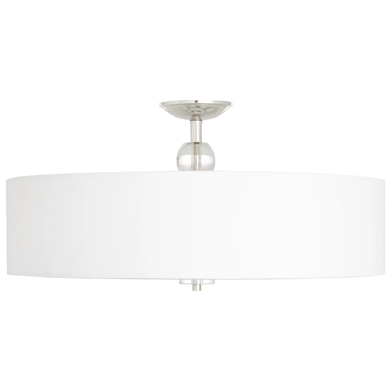 Bankloft 6-Light Semi-Flush-Mount Drum Light - Polished Nickel - Image 3