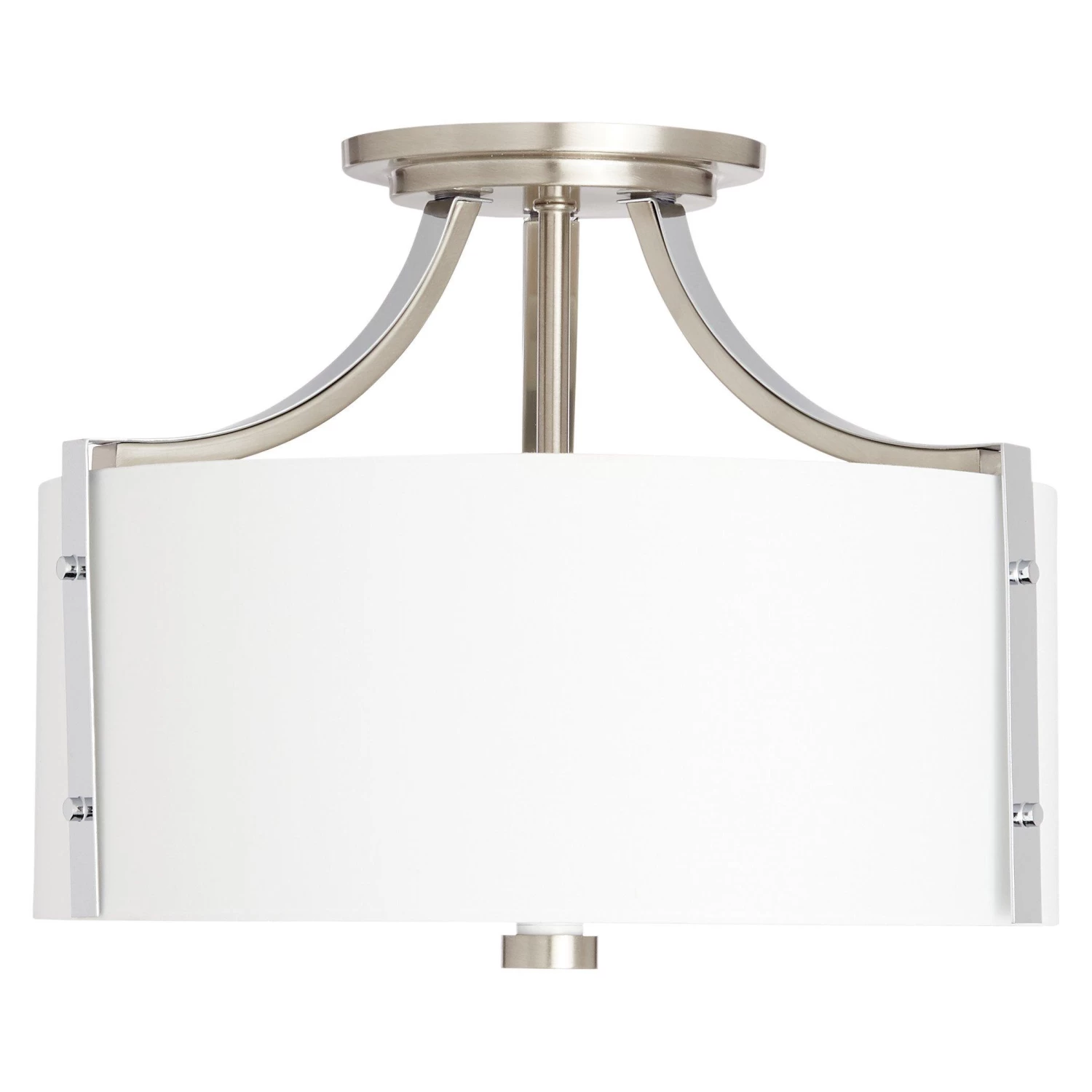 Highfield 3-Light Semi-Flush-Mount Drum Light - Brushed Nickel - Image 2