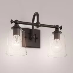 Antonia 2-Light Vanity Light - Clear Glass