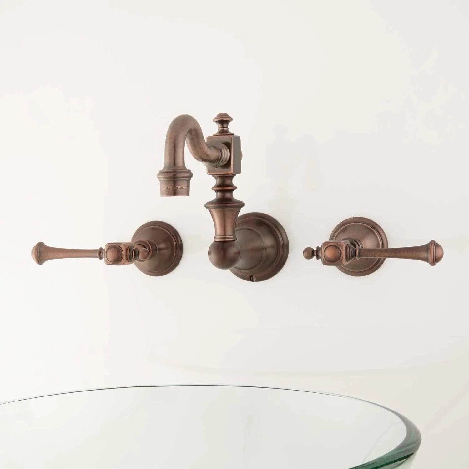 Vintage Wall-Mount Bathroom Faucet - Lever Handles - Oil Rubbed Bronze