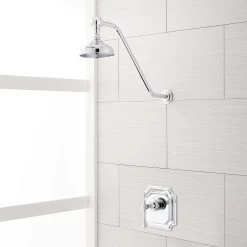 Vintage Shower Set With Lever Handle - Chrome