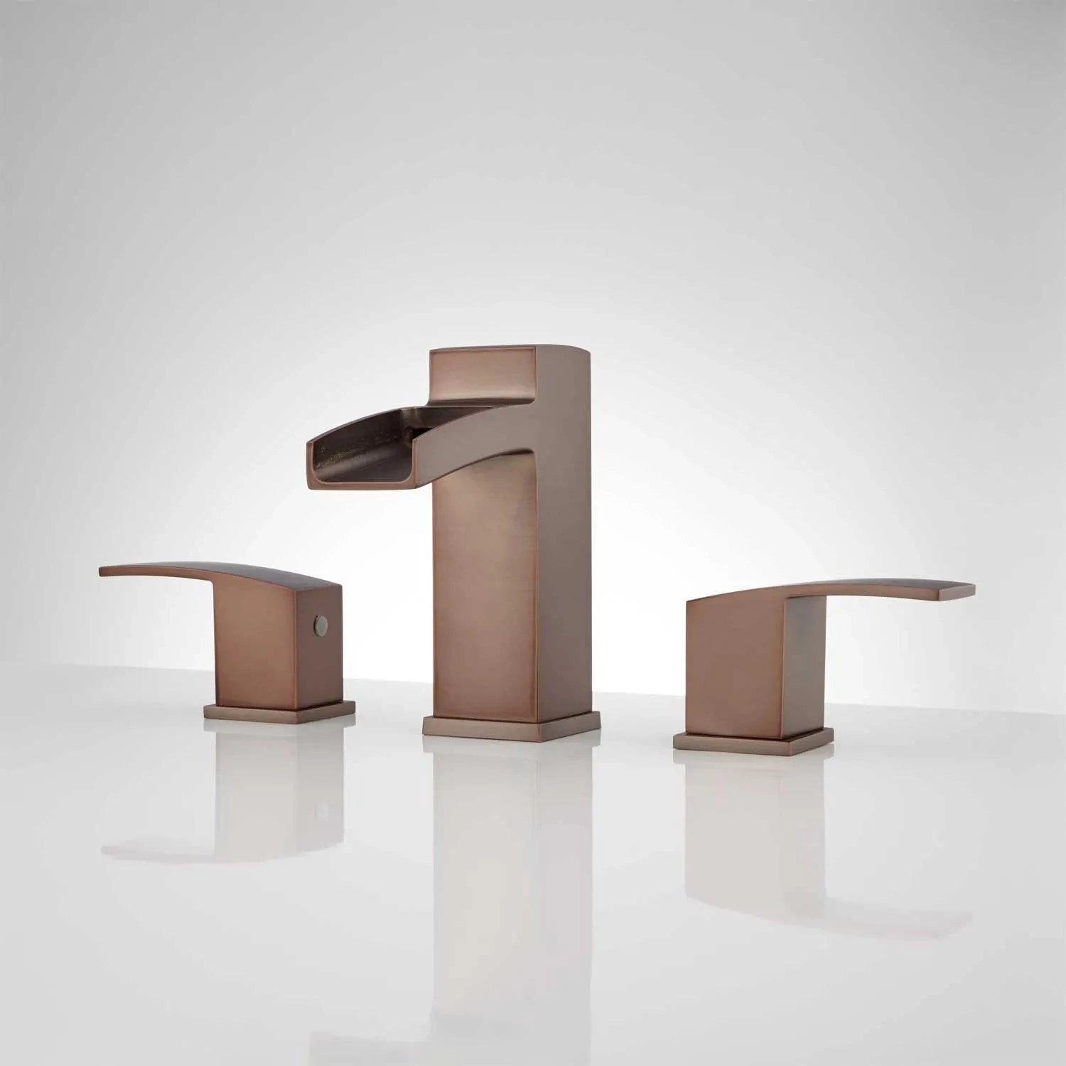 Morata Widespread Waterfall Bathroom Faucet - Overflow - Oil Rubbed Bronze - Image 2