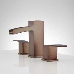Morata Widespread Waterfall Bathroom Faucet - Overflow - Oil Rubbed Bronze
