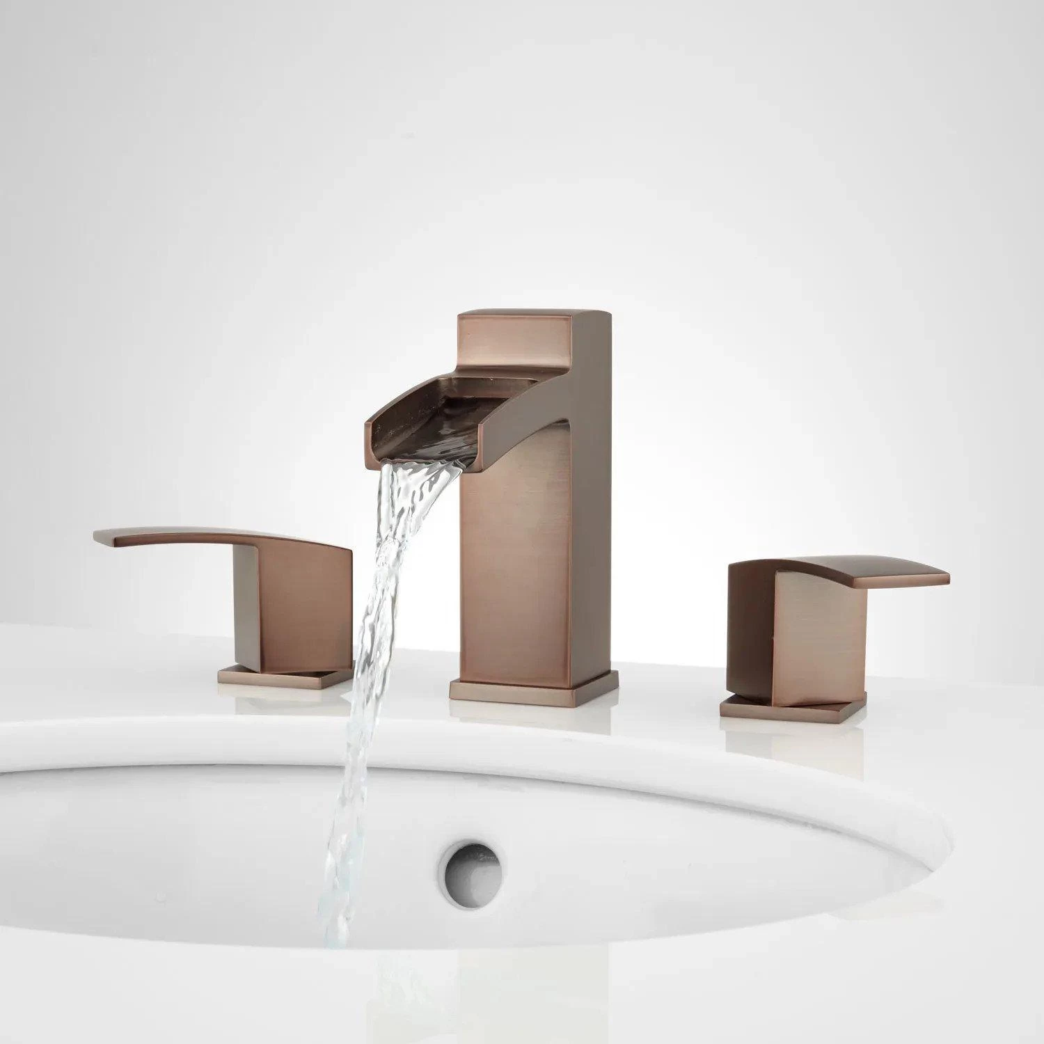 Morata Widespread Waterfall Bathroom Faucet - Overflow - Oil Rubbed Bronze - Image 3