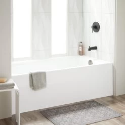 60" X 32" Sitka Acrylic Alcove Soaking Tub - White
