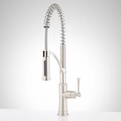 Beasley Kitchen Faucet With Pull-Down Spring Spout - Stainless Steel