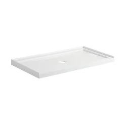 60" Acrylic Shower Tray - White