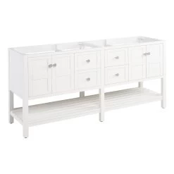 72" Olsen Double Console Vanity - Soft White - Vanity Cabinet Only