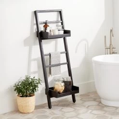 Kirana Teak Freestanding Ladder Towel Rack