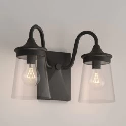 La Maida 2-Light Vanity Light - Matte Black