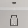 Banewell 4-Light Pendant - Matte Black/Polished Nickel