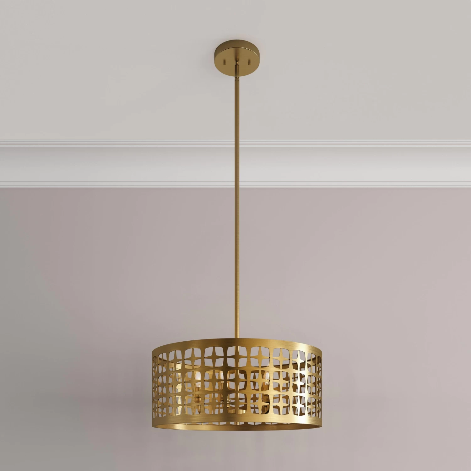 Duxford 5-Light Pendant - Aged Brass