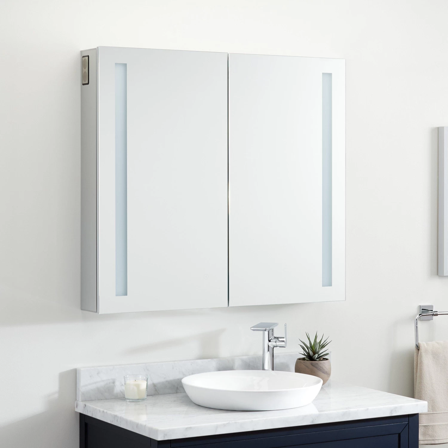 Seren Lighted Medicine Cabinet With Tunable LED And Wireless Speaker - Image 7