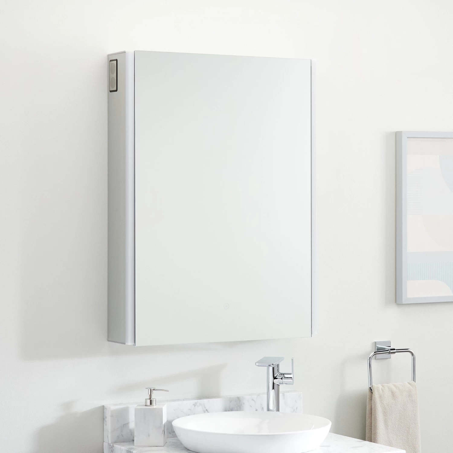 Leda Lighted Medicine Cabinet With Tunable LED And Wireless Speaker - Image 2