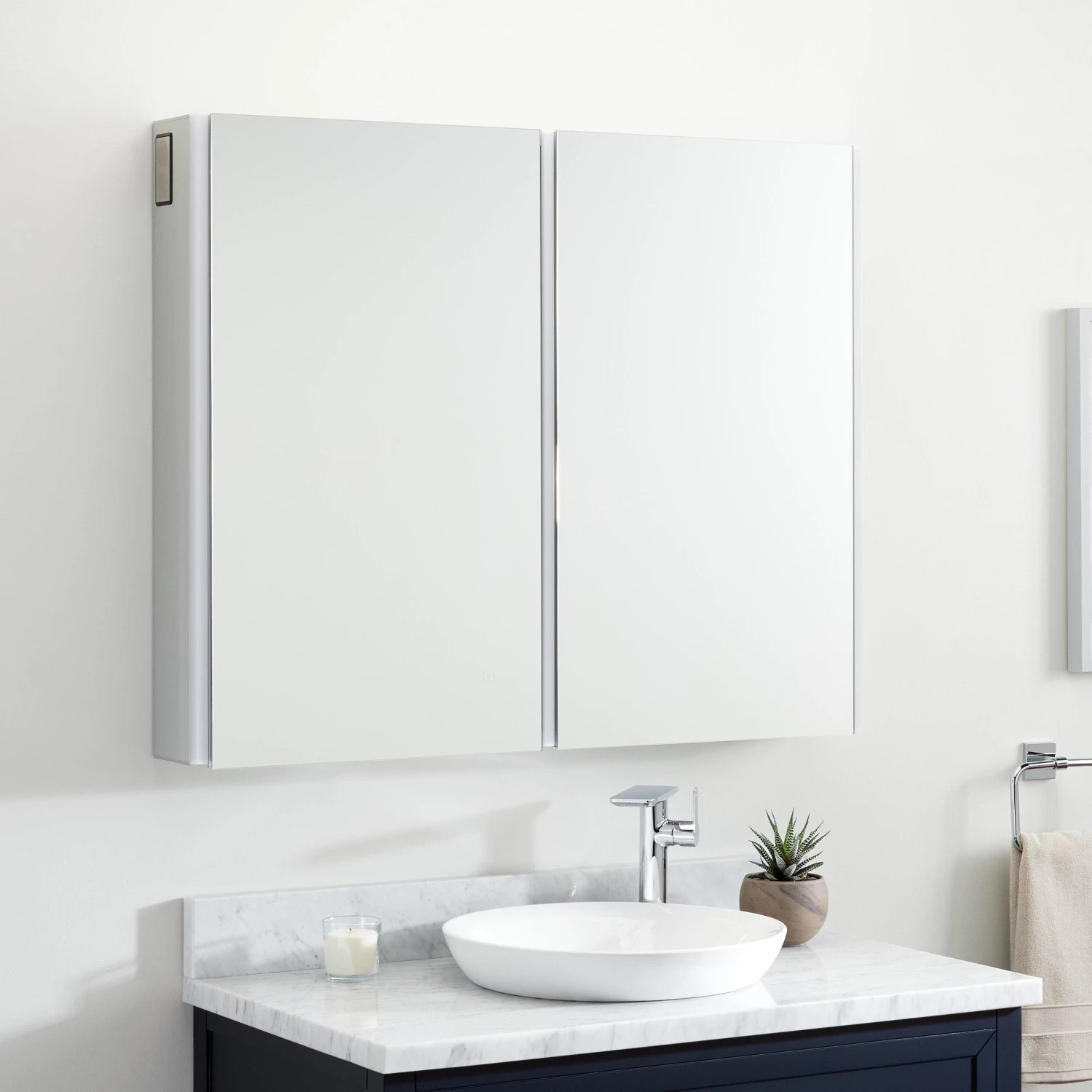 Leda Lighted Medicine Cabinet With Tunable LED And Wireless Speaker - Image 5