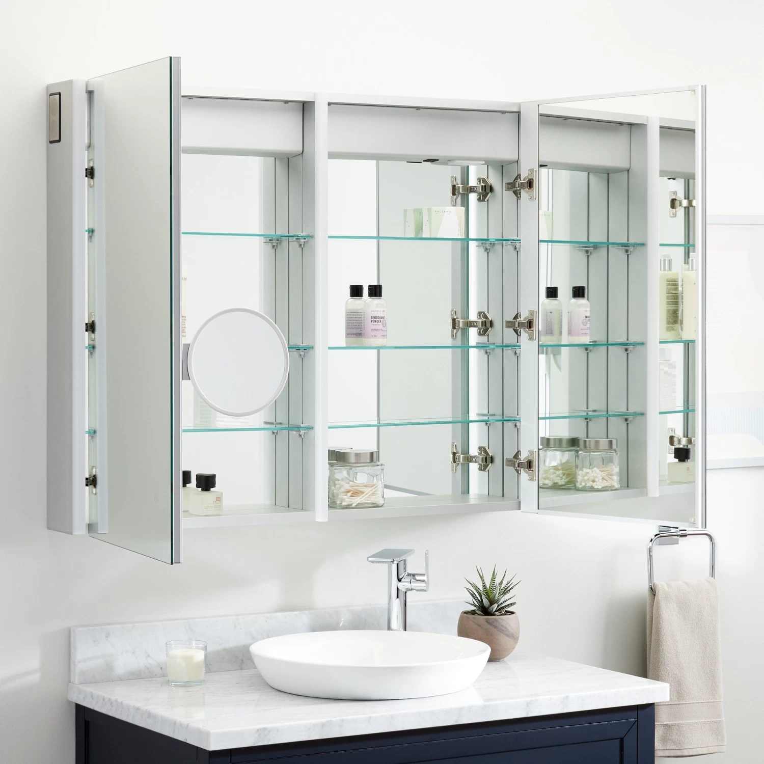 Leda Lighted Medicine Cabinet With Tunable LED And Wireless Speaker - Image 6