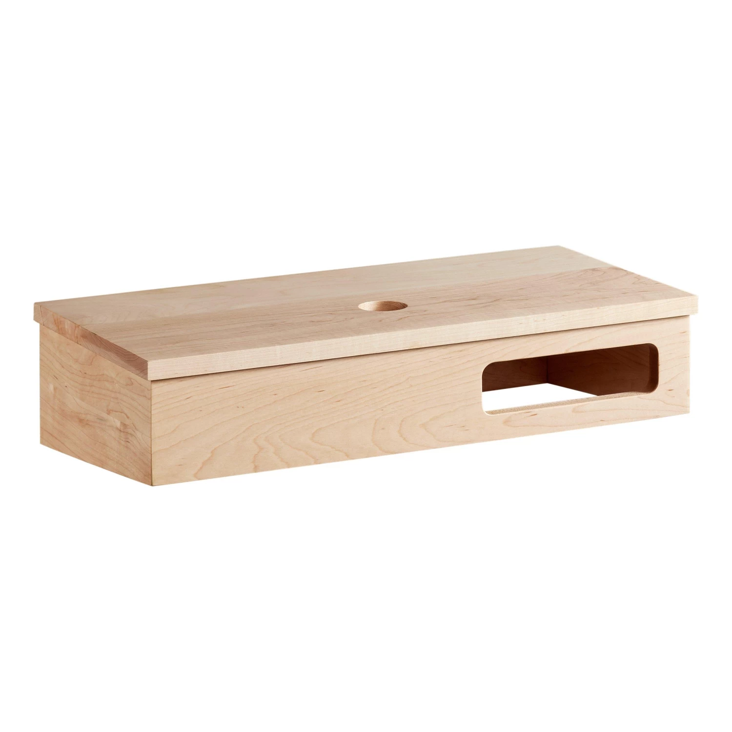 24" Nadiya Wall-Mount Vessel Sink Vanity - Unfinished Maple - No Faucet Drillings - Image 2