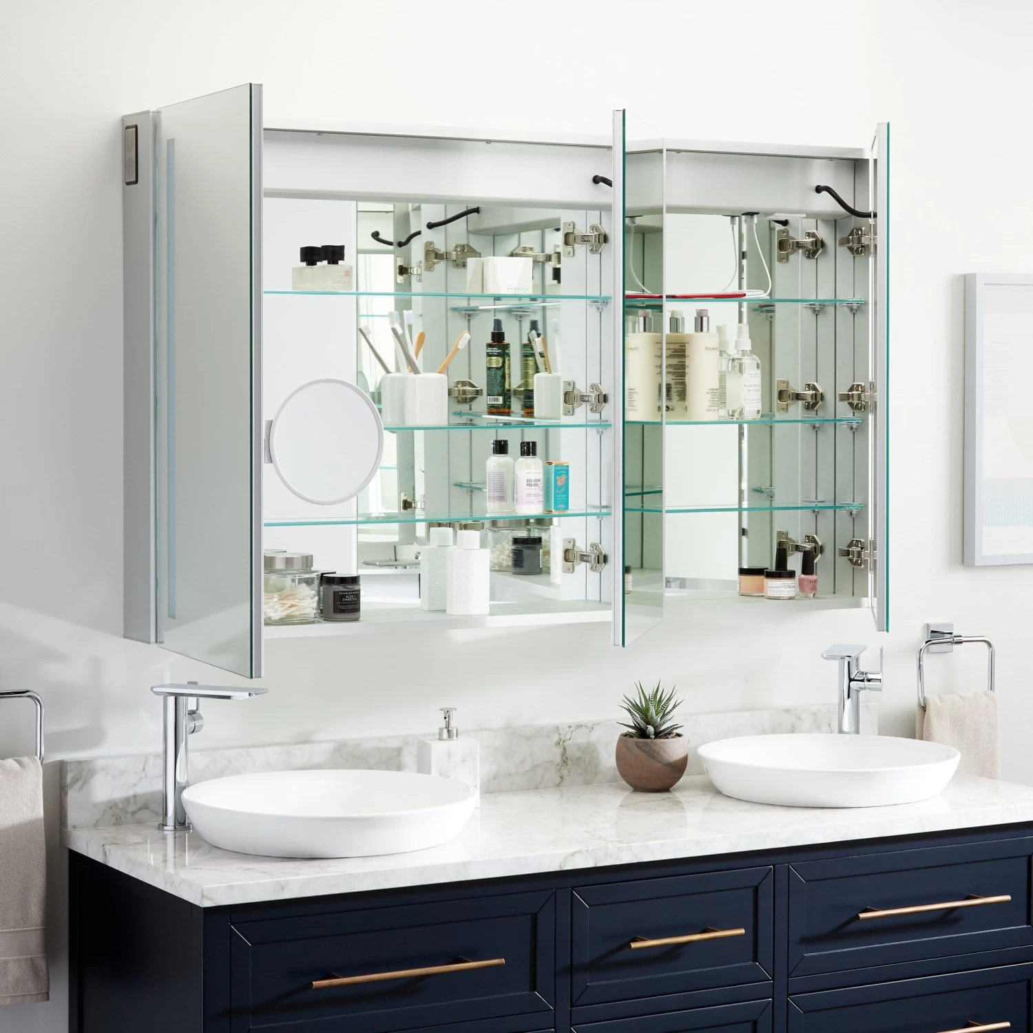 Seren Lighted Medicine Cabinet With Tunable LED And Wireless Speaker - Image 12