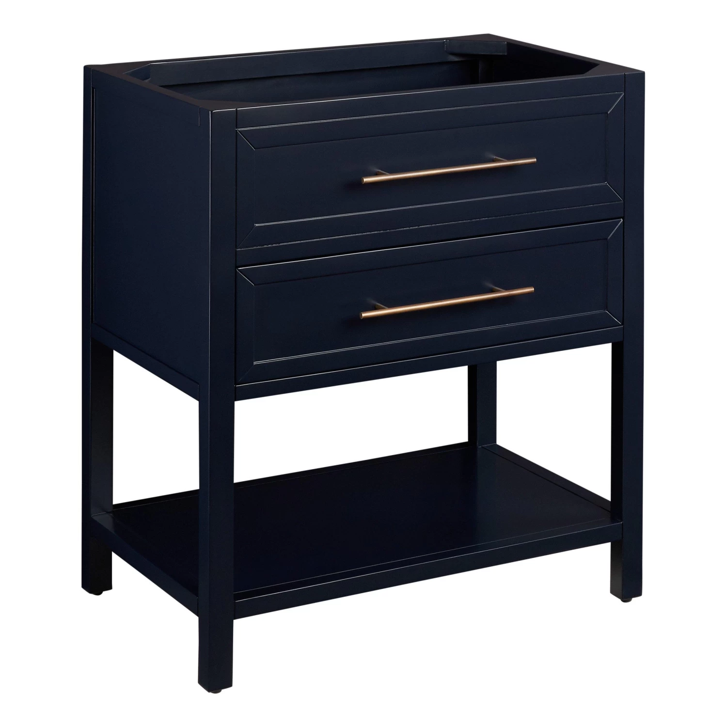 30" Robertson Console Vanity For Rectangular Undermount Sink - Midnight Navy Blue - Image 3
