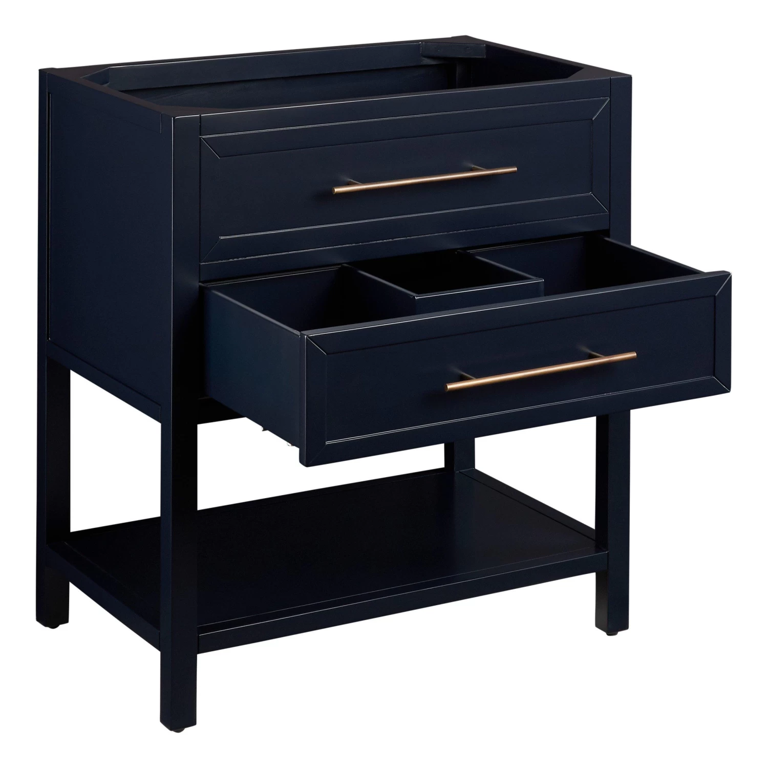 30" Robertson Console Vanity For Rectangular Undermount Sink - Midnight Navy Blue - Image 4