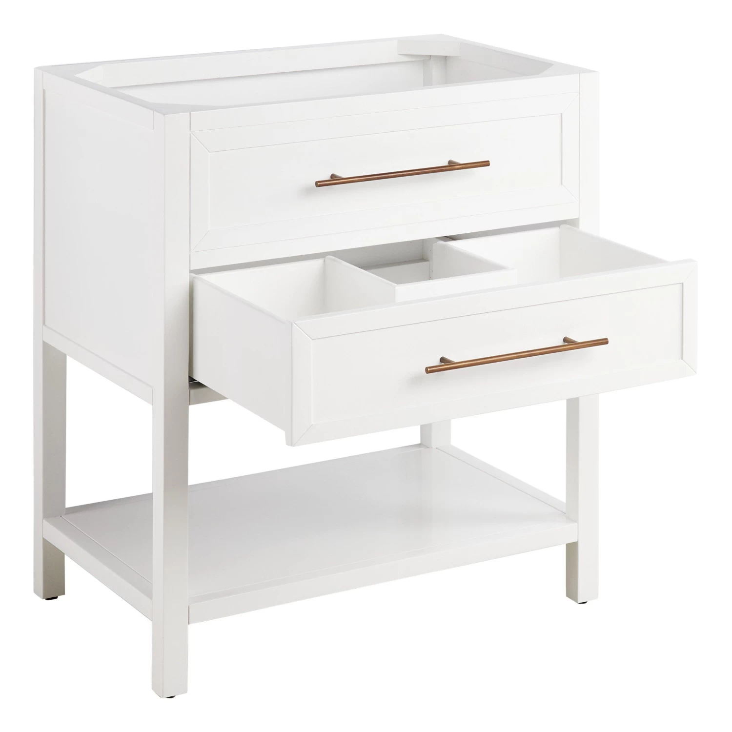 30" Robertson Console Vanity For Rectangular Undermount Sink - Bright White - Image 5