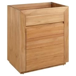 30" Bastian Teak Vanity - Natural Teak - Vanity Cabinet Only