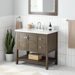 36" Olsen Console Vanity Undermount Sink - Ash Brown