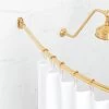Curved Solid Brass Shower Curtain Rod