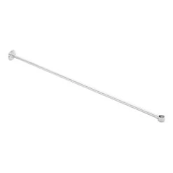 12" Brass Shower Curtain Rod Support With 1" Loop