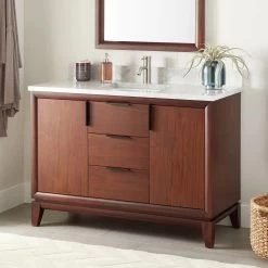 48" Talyn Mahogany Vanity For Rectangular Undermount Sink - Light Walnut