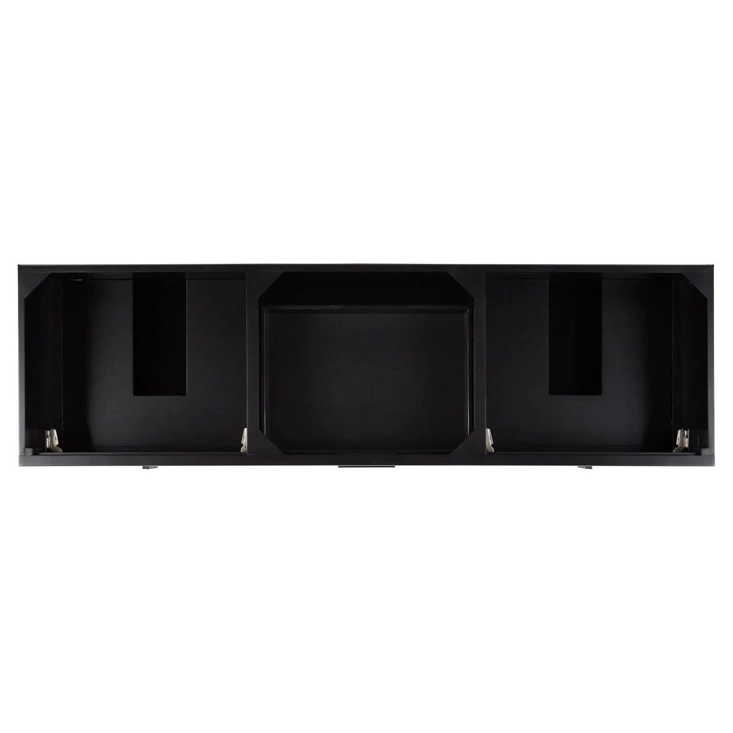 72" Talyn Mahogany Double Vanity For Undermount Sinks - Black - Image 5