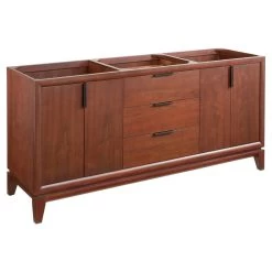 72" Talyn Mahogany Double Vanity - Light Walnut - Vanity Cabinet Only